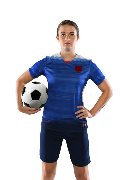 女足球运动员拿着球图片下载