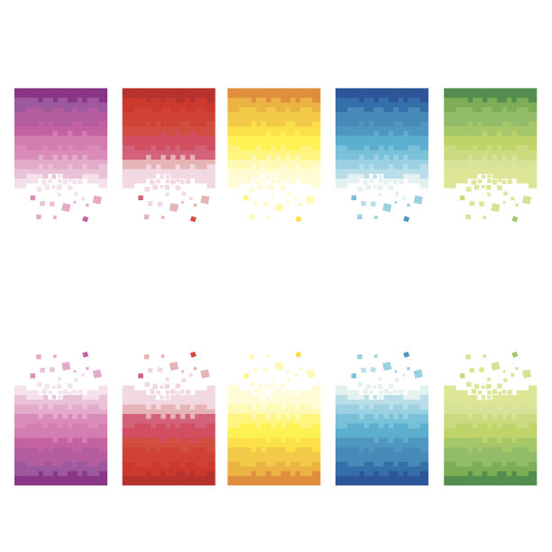 一套彩色像素横幅图片下载