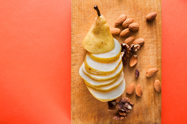 健康食品，水果背景，切片梨图片下载