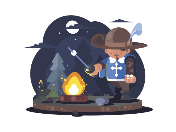 戴着羽毛帽子的火枪手图片下载