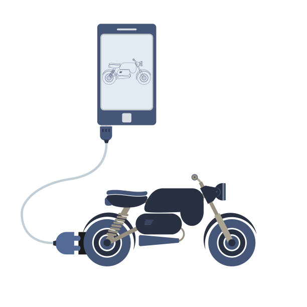 使用手机的摩托车自动化图片下载