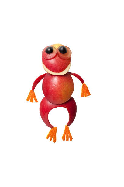 红苹果做的有趣青蛙图片下载