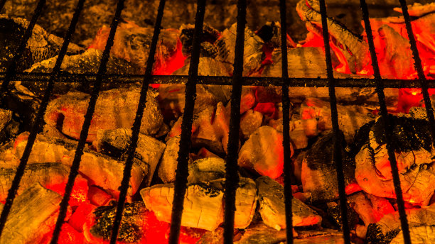 热炭和烧烤图片下载