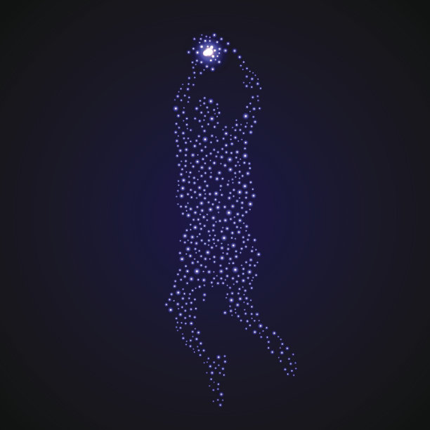 篮球运动员剪影图片下载