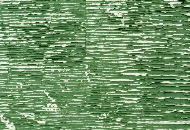 油漆表面呈绿色剥落。图片下载