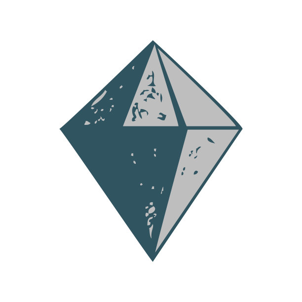 钻石形状图标孤立，矢量插图素材图片