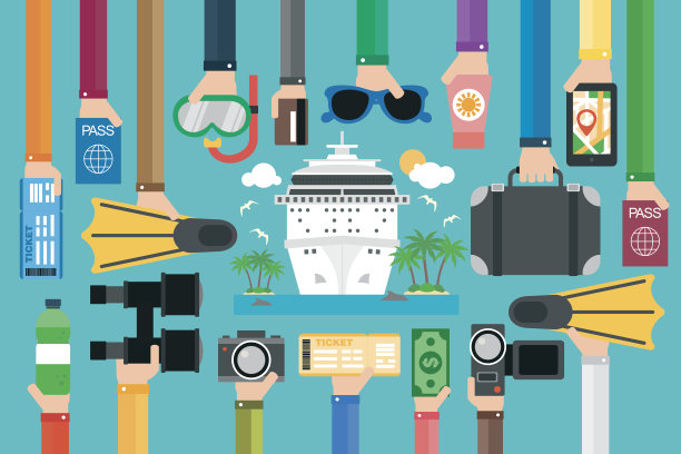 时间旅游邮轮平面设计图片下载