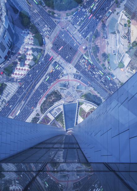 从大楼的高角度视图图片下载