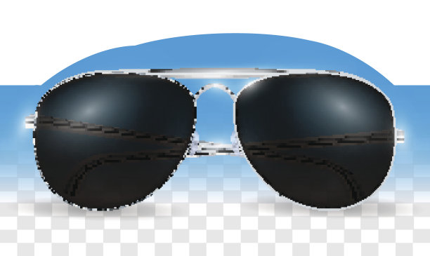 真正的3d透明黑色太阳眼镜矢量图片下载