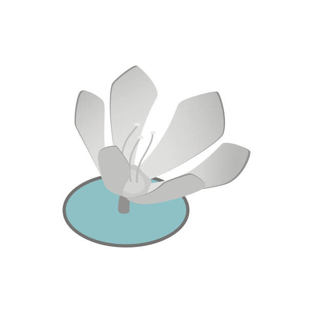 荷花图标，等距3d风格图片下载