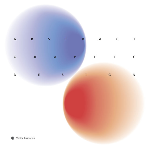 抽象圆形平面设计。素材图片