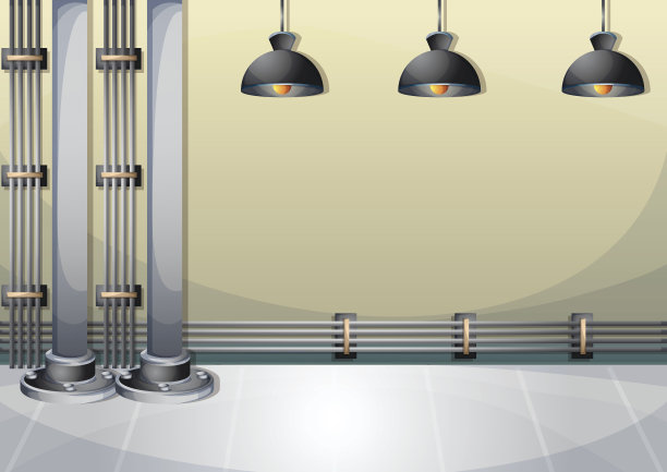 卡通矢量插图水管墙与分离层图片下载