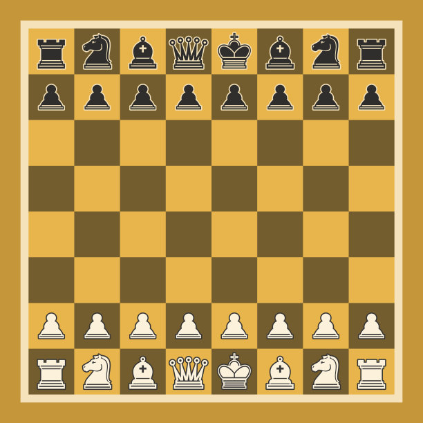矢量插图的象棋棋盘图片下载