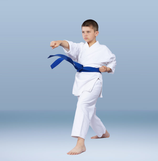 在空手道运动员打拳手臂图片下载