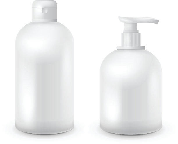 逼真的化妆瓶模拟设置图片下载