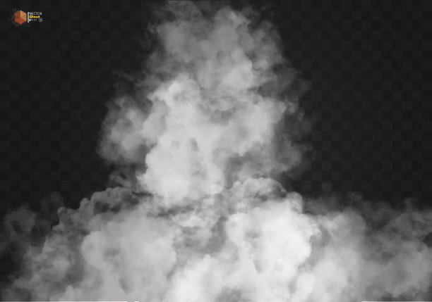 白色矢量云，雾或烟雾背景。素材图片