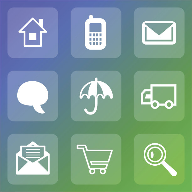 网络图标集。图片下载