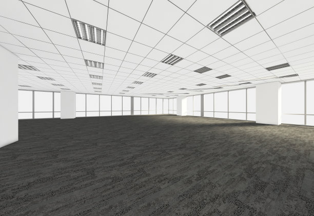 现代空房间，3d渲染室内设计，模拟插图图片下载