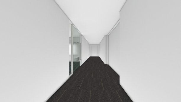 现代空房间，3d渲染室内设计，模拟插图素材图片