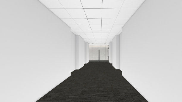 现代空房间，3d渲染室内设计，模拟插图图片下载