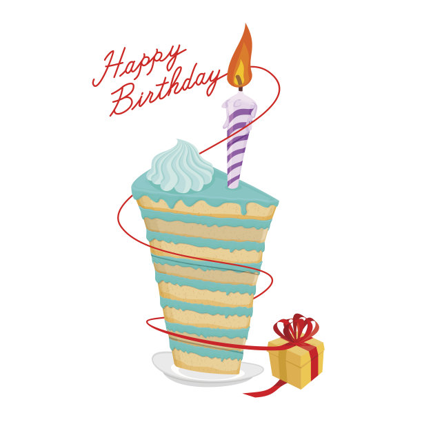 生日蛋糕和礼物。伟大的糖果。假日糖果产品。甜点在板图片下载