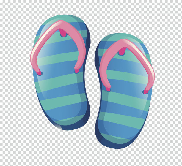 一双蓝色的凉鞋图片下载