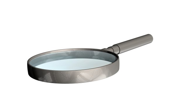 放大镜银白色孤立图片下载