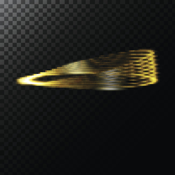 金色圆圈光效抽象插画图片下载