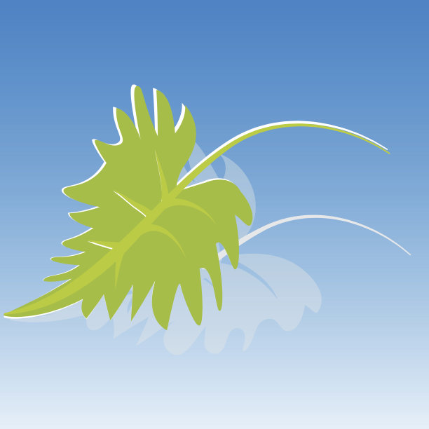 绿叶图标背景图片下载