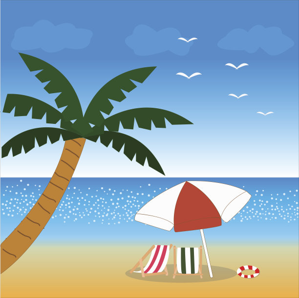夏天的海滩图片下载