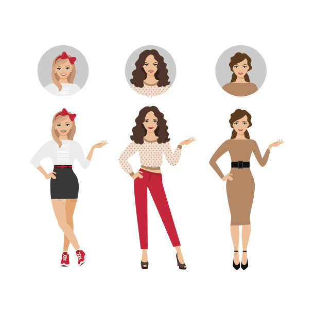 休闲时尚女装套装图片下载