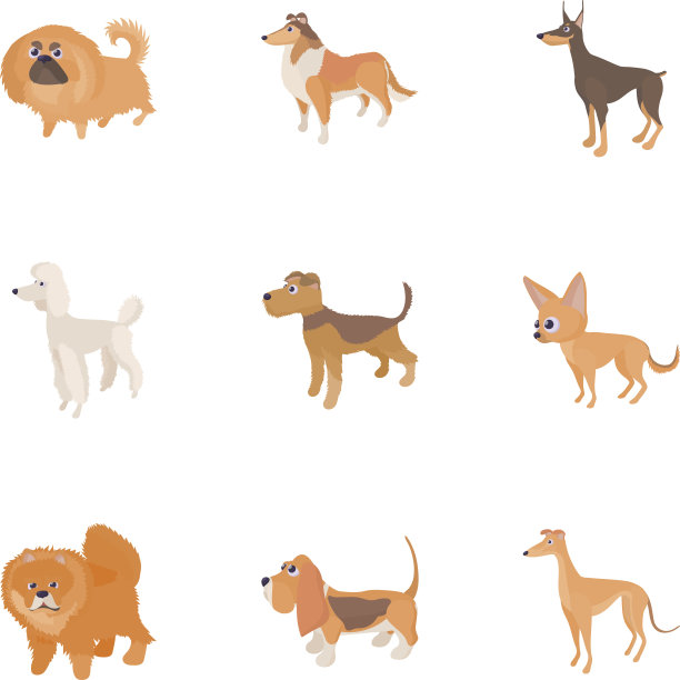 狗的图标设置，卡通风格图片下载