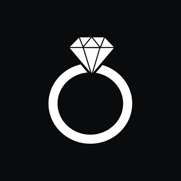 钻石戒指图标插图设计图片下载