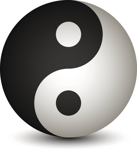 阴阳球面符号向量图片下载