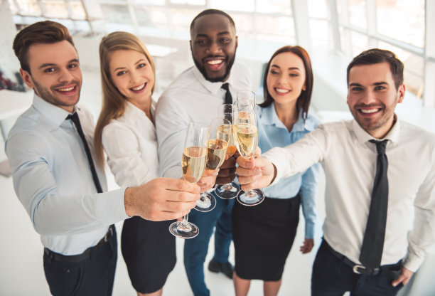 商业人士庆祝素材图片