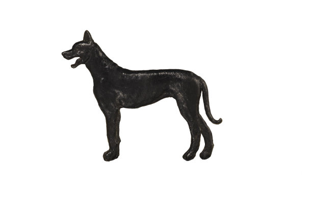 白色背景上的狗的剪影图片下载