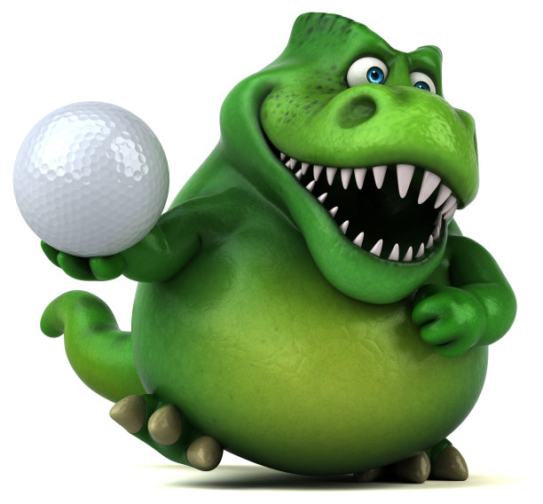 有趣的恐龙- 3D插图图片下载