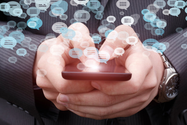 商人在通信。图片下载