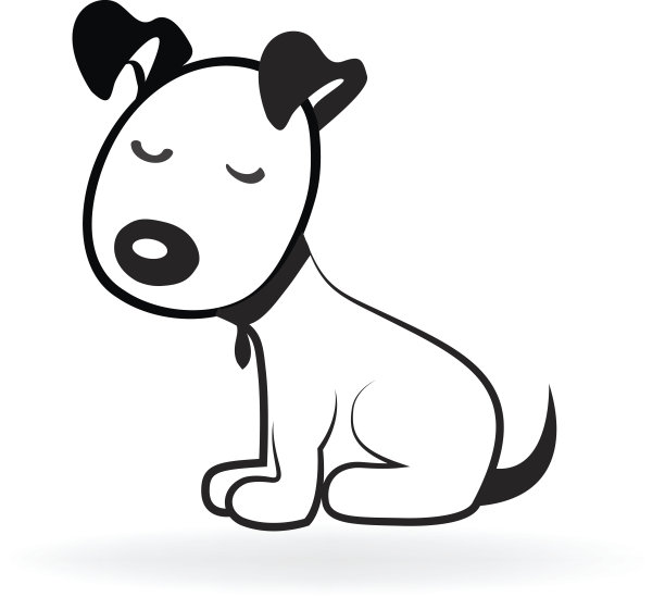 狗狗害羞梗图标轮廓向量图片下载