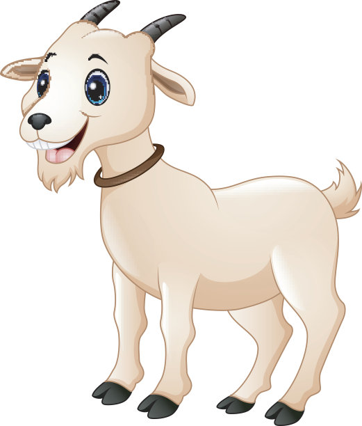 卡通可爱的山羊素材图片