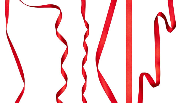 红丝带蝴蝶结庆典装饰素材图片