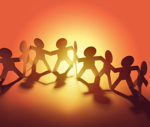 纸链团队合作图片下载