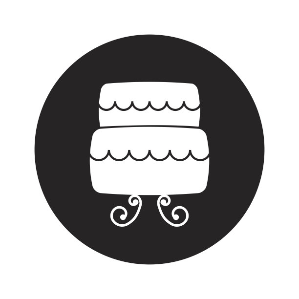 婚礼蛋糕孤立图标图片下载