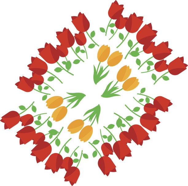 脖子线刺绣与玫瑰花矢量插图。图片下载