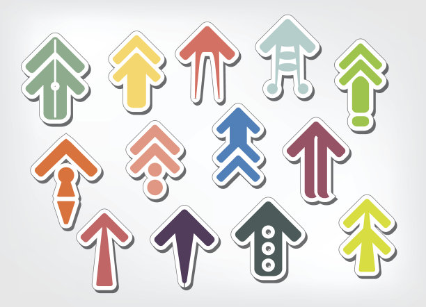 矢量插图的彩色箭头图片下载