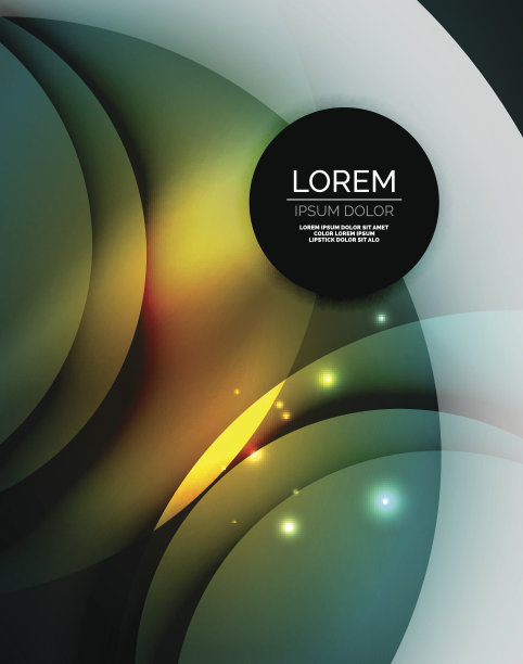 在发光的抽象背景上重叠的圆圈图片下载