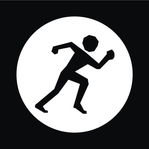 跑步运动图标插画设计图片下载