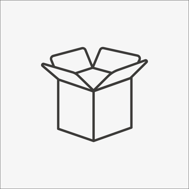 纸箱打开包裹盒图标图片下载
