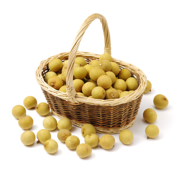 白色背景上的新鲜龙眼素材图片