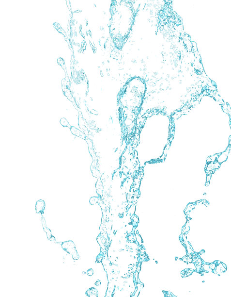 在白色背景上溅水图片下载